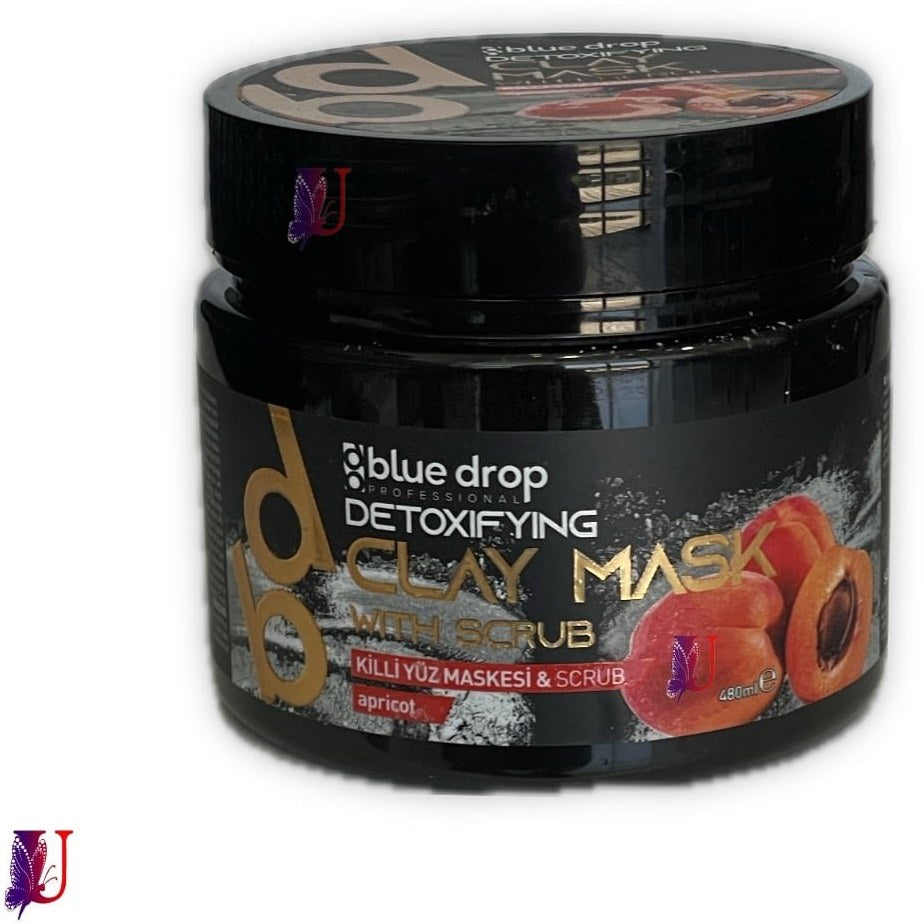 BLUE DROP CLAY MASK WITH SCRUB APRICOT (480ML)