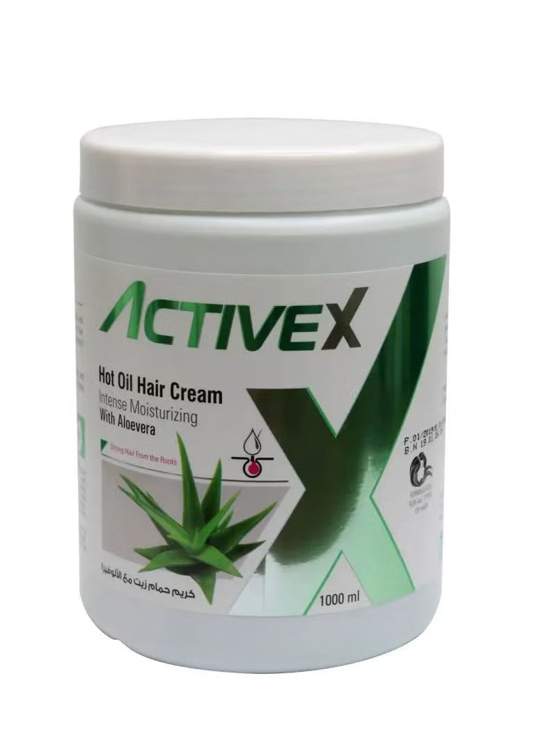 ActiveX Hot Oil Hair Cream 1000 Ml - Aloe Vera (New) | Hydrating and Nourishing