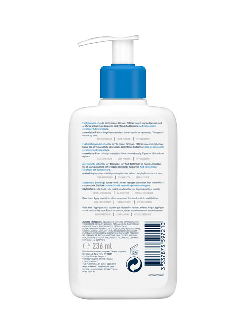 Cerave Moisturizing Lotion For Dry To Very Dry Skin With Hyaluronic Acid 236ml