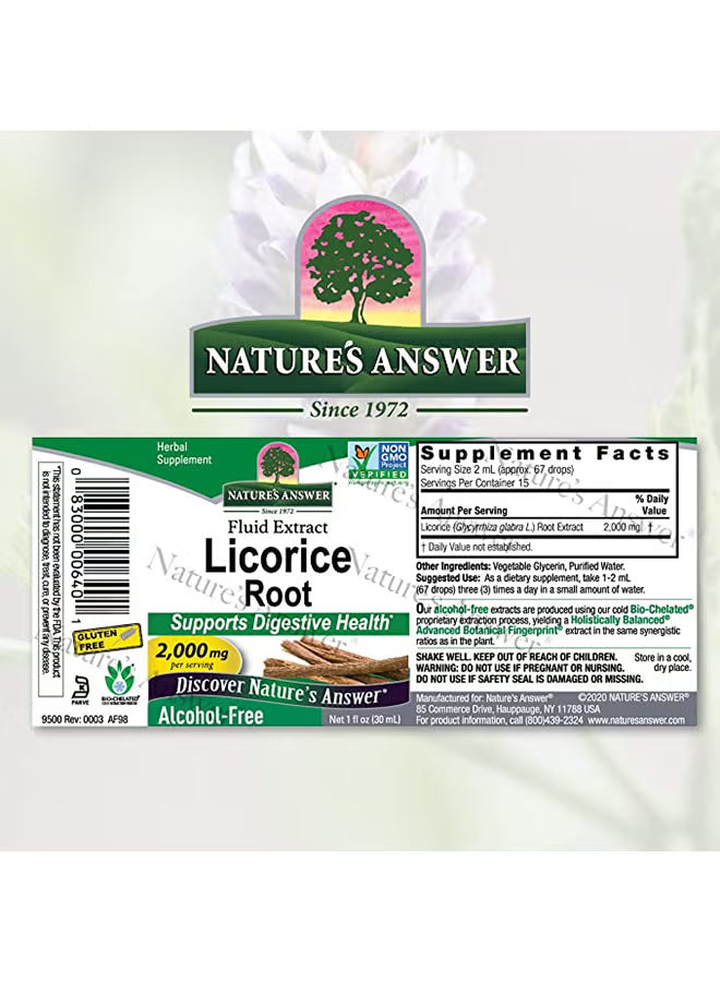 Licorice Root Herbal Supplement 30 ML