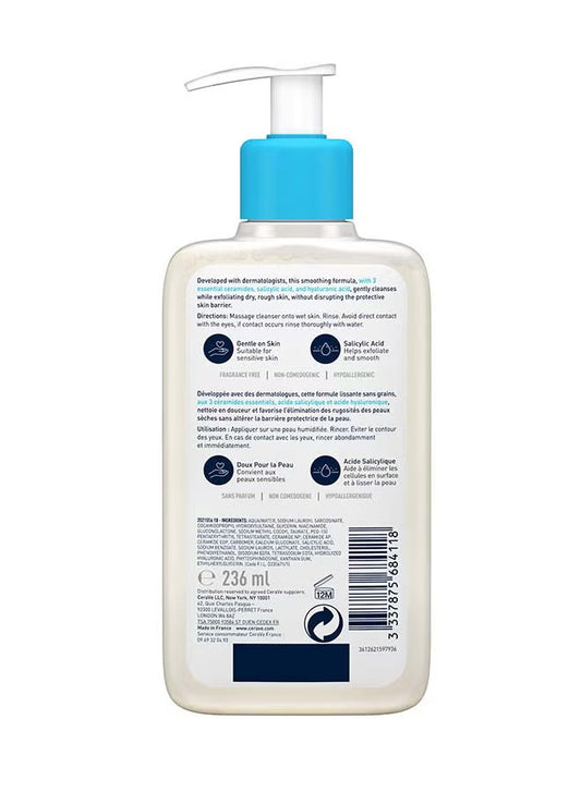 CeraVe SA Smoothing Cleanser For Dry, Rough And Bumpy Skin With Salicylic Acid 236ml