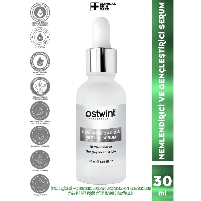 OSTWINT HYALURONIC ACID & PEPTIDE SERUM (30ML)