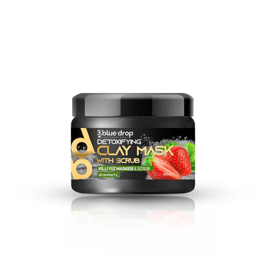 BLUE DROP CLAY MASK WITH SCRUB STRAWBERRY (480ML)
